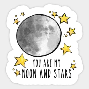 You Are My Moon And Stars Dark Sticker